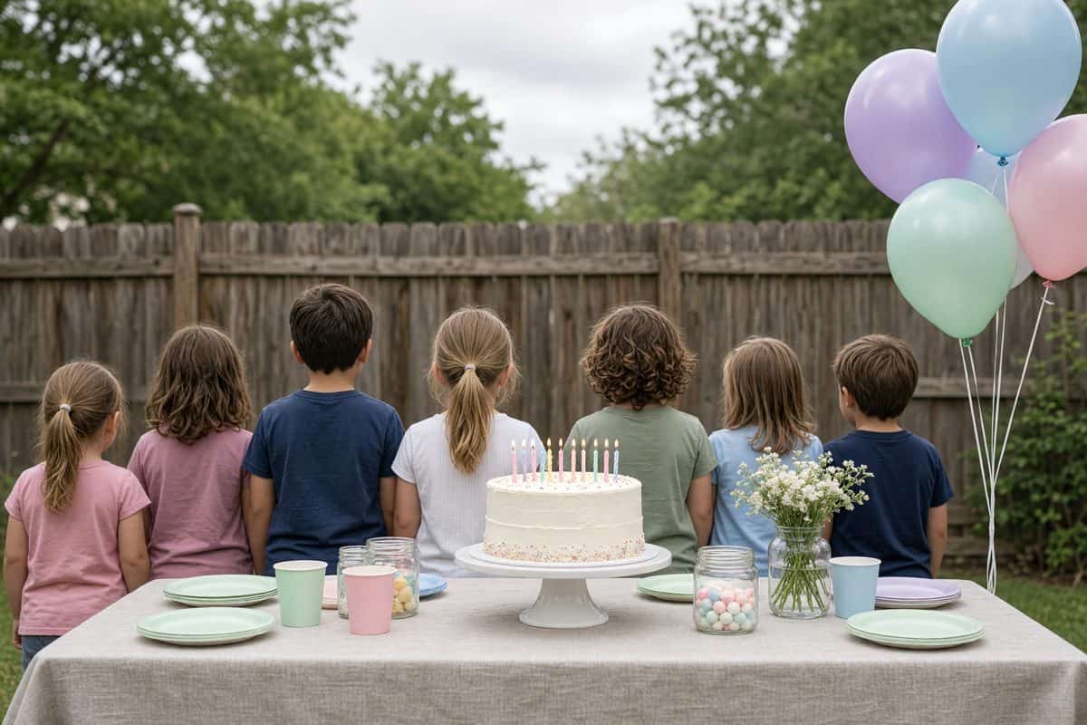 Backyard kids birthday party in Richardson, TX