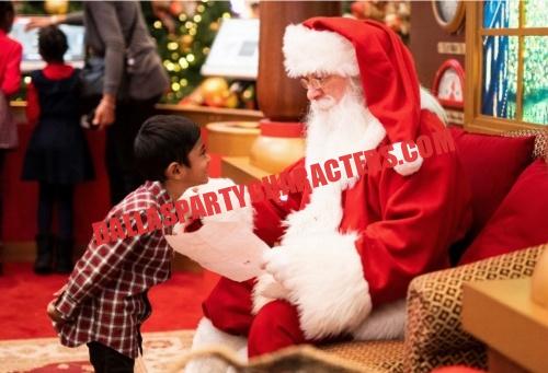 Santa visiting a holiday party in Dallas